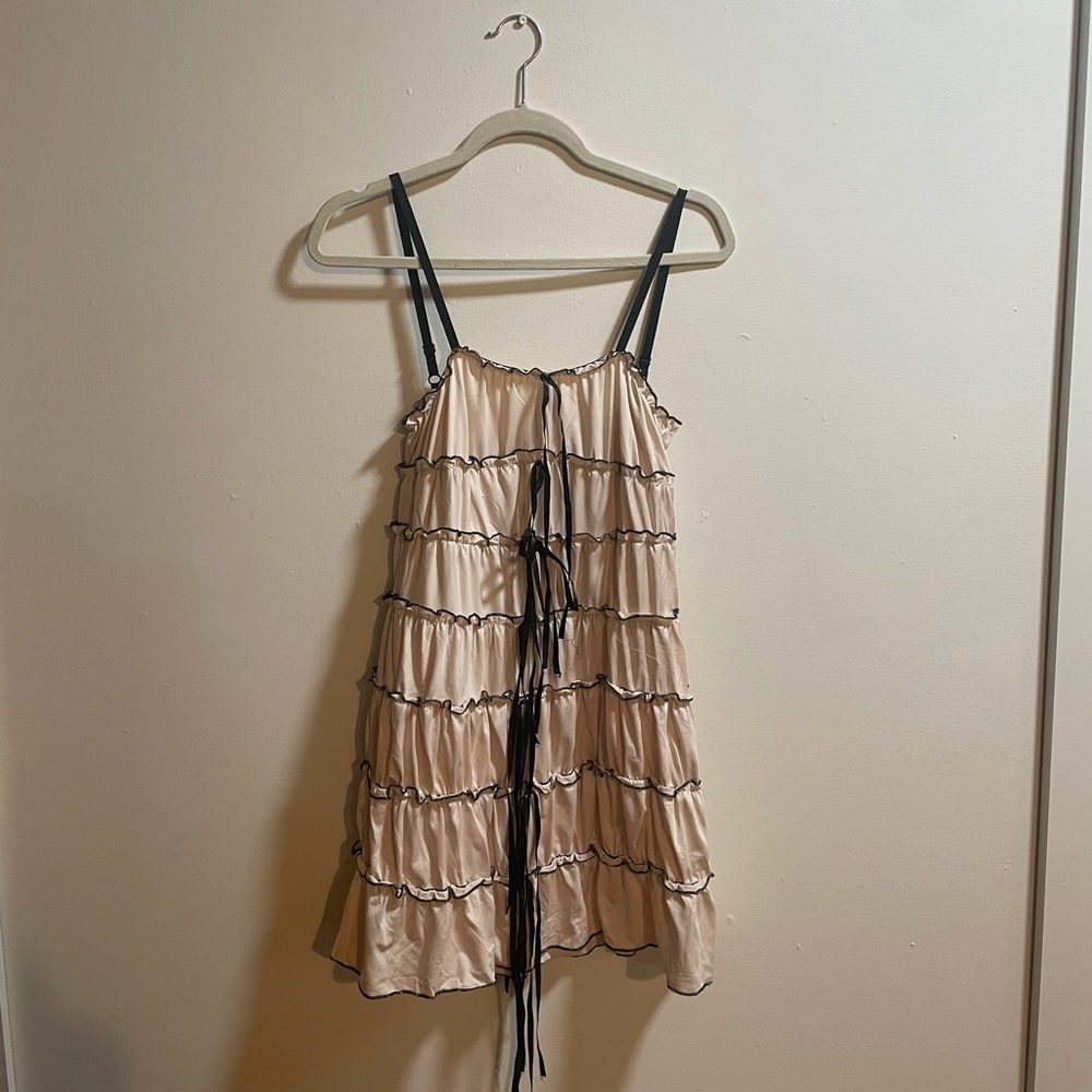 Black and cream dress